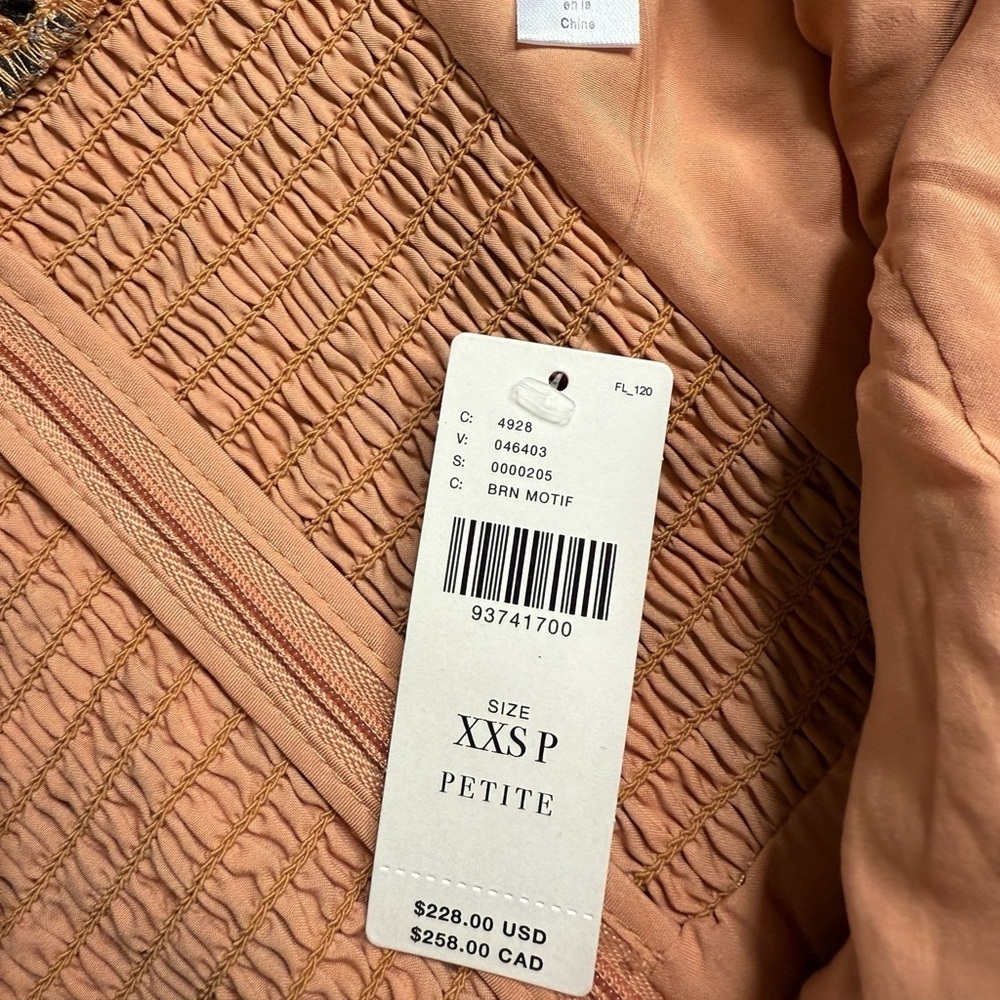 NWT Anthropologie Hutch Twist-Front Puff-Sleeve Ruffle-Hem Leopard Dress XXS - Picture 2 of 5